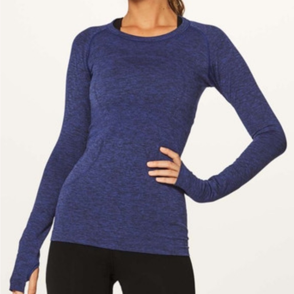 lululemon athletica Women's Swiftly Tech Blue Long Sleeve Top